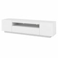 Lowboard – 200 cm, mit LED-Beleuchtung, Grau und Schwarz