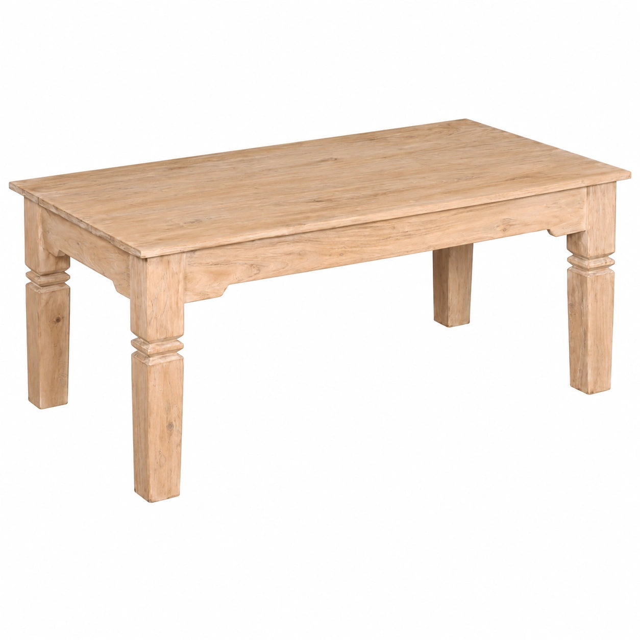 Couchtisch – 110 × 60 × 45 cm, aus Massivholz und Akazienholz, für Wohnzimmer