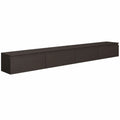 Lowboard – 300 cm, moderner Stil, mit Stauraum, hängend, Schwarz, für Wohnzimmer