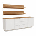 Sideboard – 240 cm, mit LED-Beleuchtung, aus Eichenholz