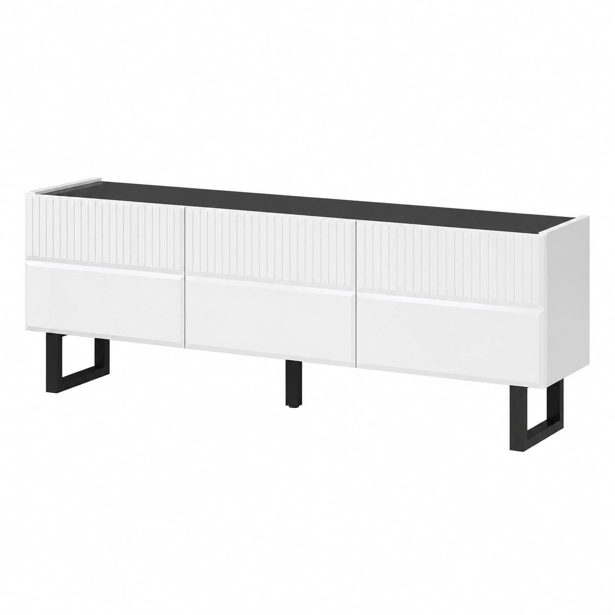 Schrank – 170 × 35 × 47 cm, moderner Stil, mit Schubladen, Schwarz