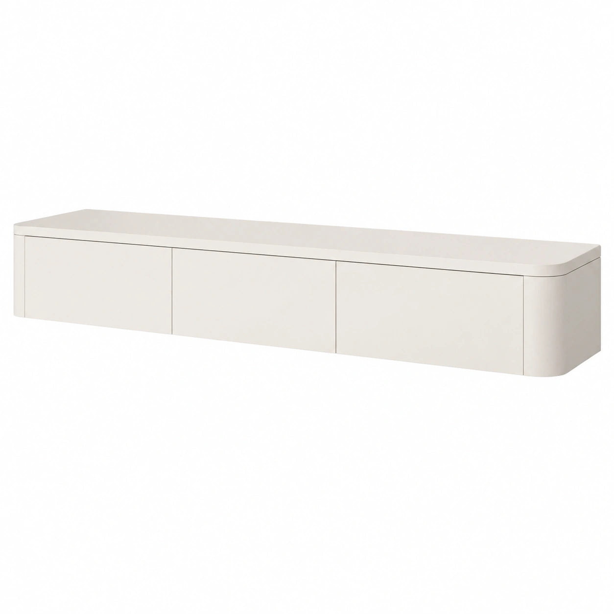 Lowboard – 260 cm, moderner Stil, mit Stauraum, hängend