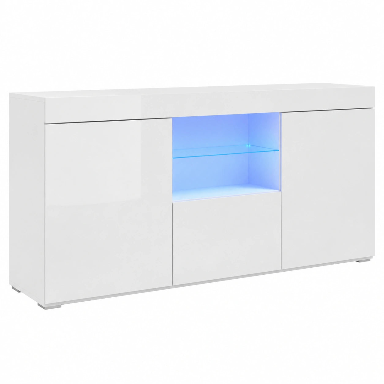 Schrank – 135 × 70 × 35 cm, mit Stauraum, mit LED-Beleuchtung