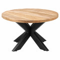 Couchtisch – 80 × 47 × 80 cm, runde Form, aus Massivholz