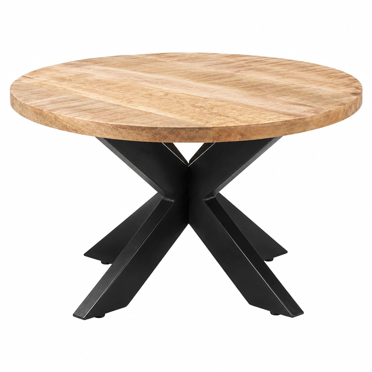 Couchtisch – 80 × 47 × 80 cm, runde Form, aus Massivholz