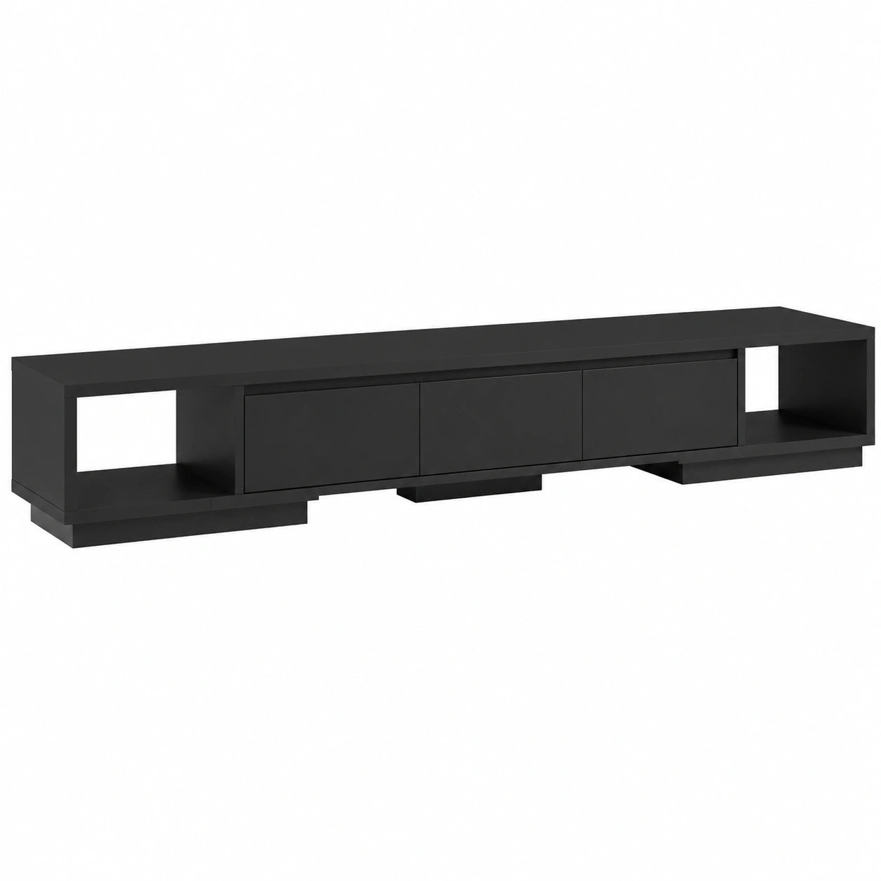 Schrank – 270 × 40 × 39 cm, mit Schubladen, Schwarz, für Wohnzimmer und Schlafzimmer