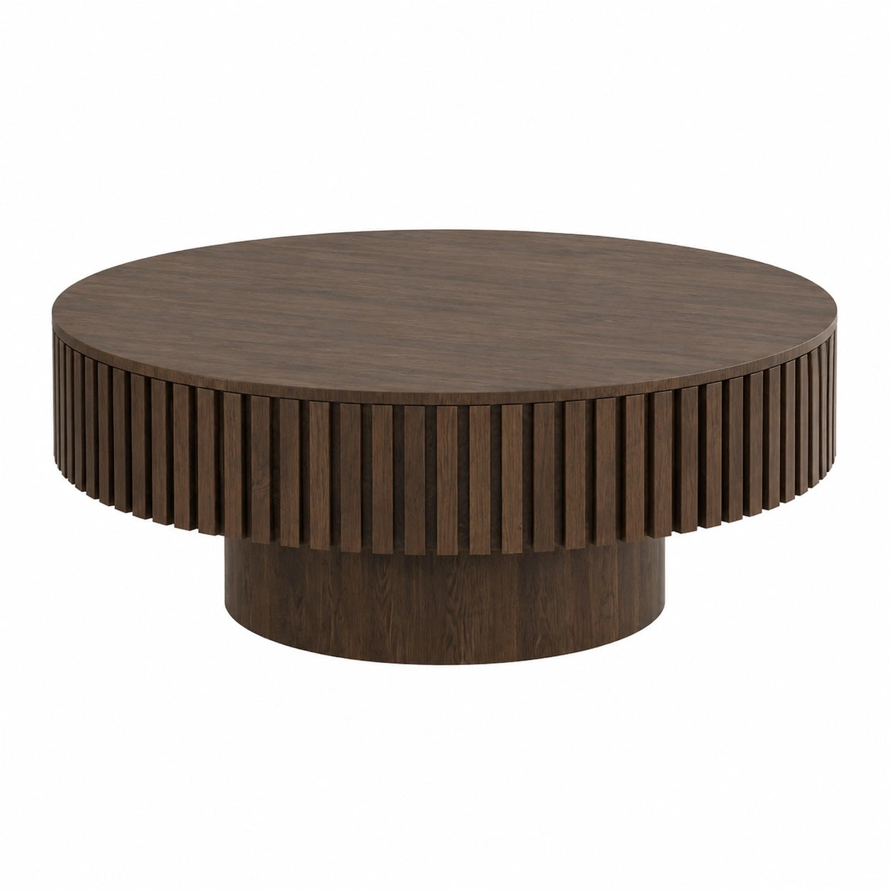 Couchtisch – moderner Stil, runde Form, aus Holz, für Wohnzimmer