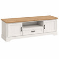 TV-Lowboard – 193 × 54 × 51 cm, Landhausstil, mit Stauraum, mit Schubladen, aus Eichenholz, Artisan-Eiche, für Wohnzimmer