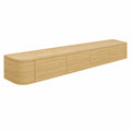 TV-Schrank – hängend, aus Holz, Braun, für Wohnzimmer, Schlafzimmer und Büro
