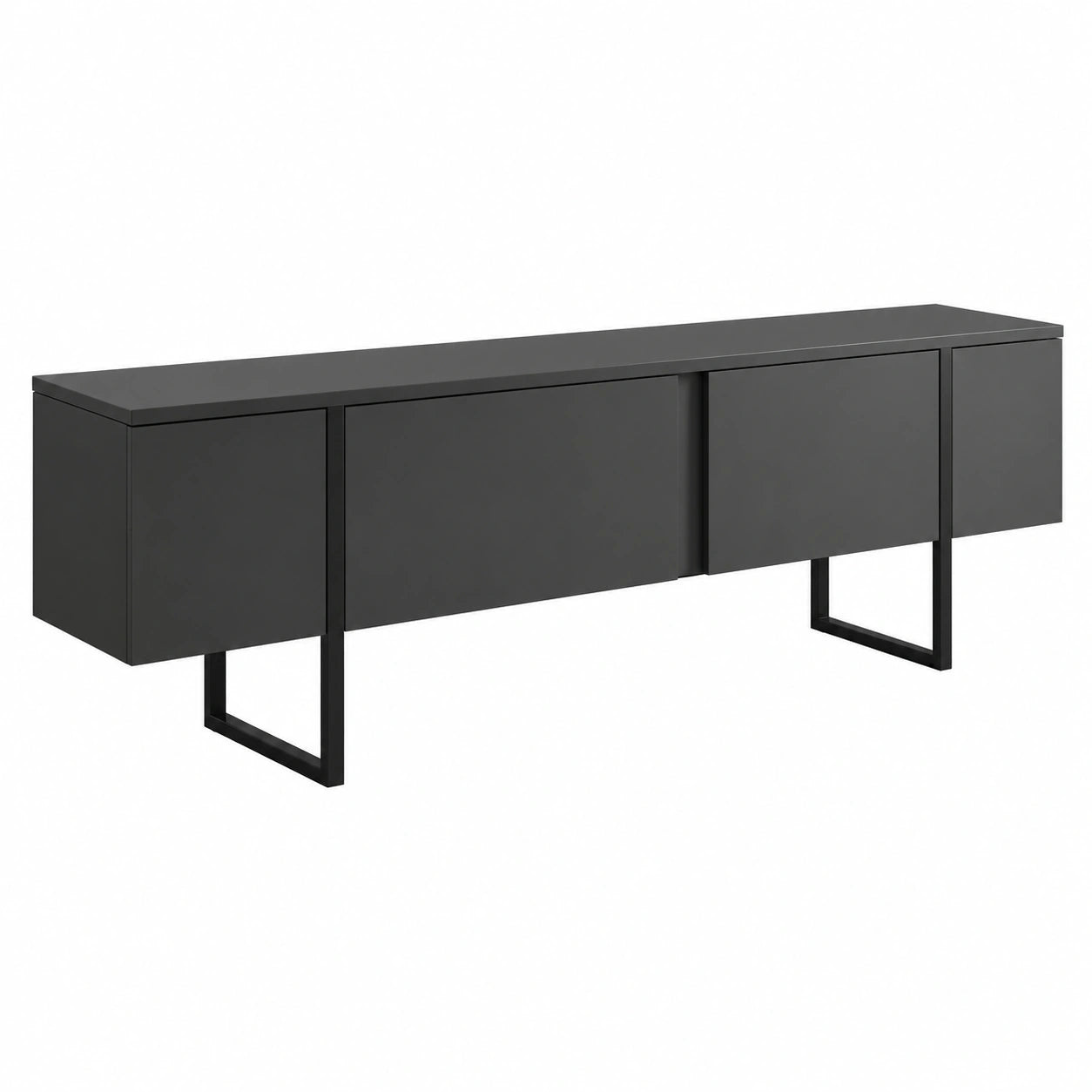 TV-Ständer – 180 × 30 × 50 cm, Schwarz