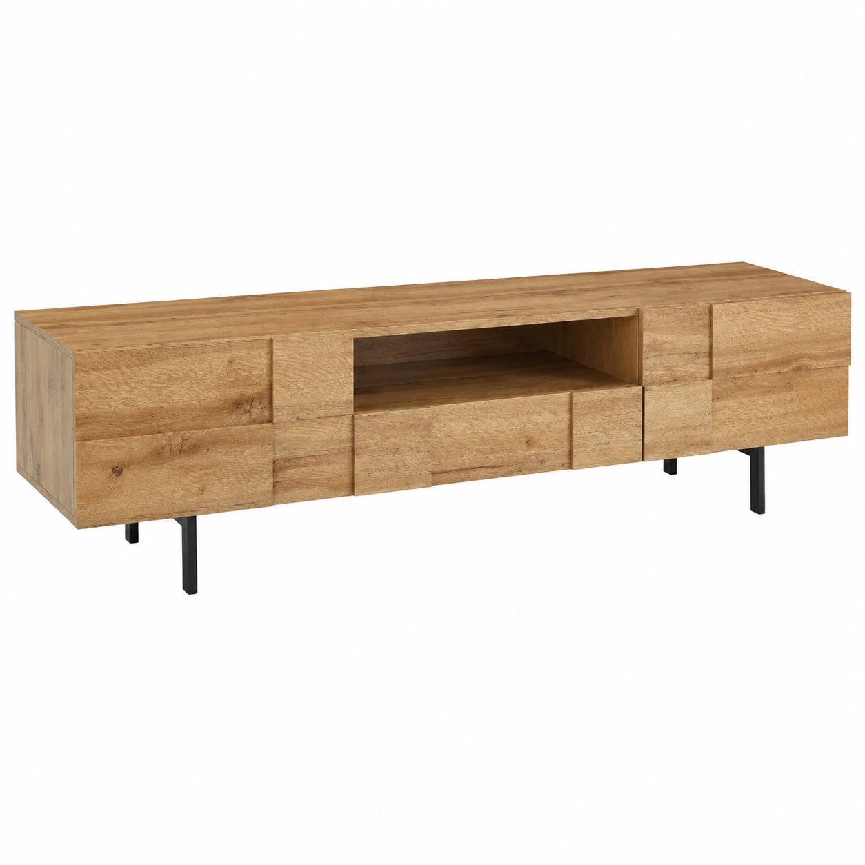 Lowboard – 160 × 43 × 46 cm, aus Eichenholz, Braun